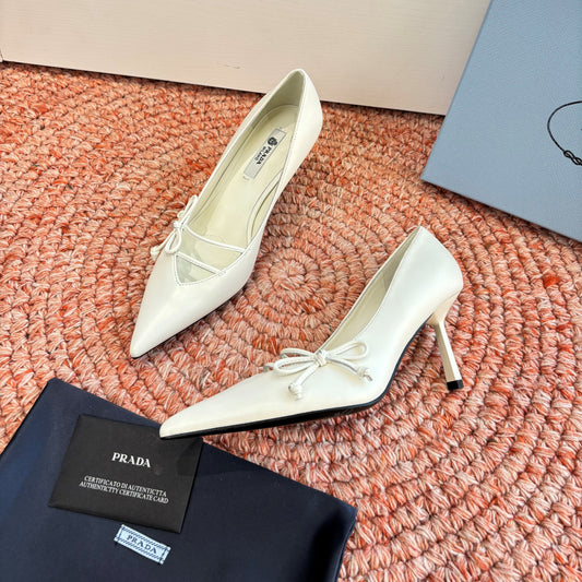 Prada G887 26s Slingback White Cowhide 604195