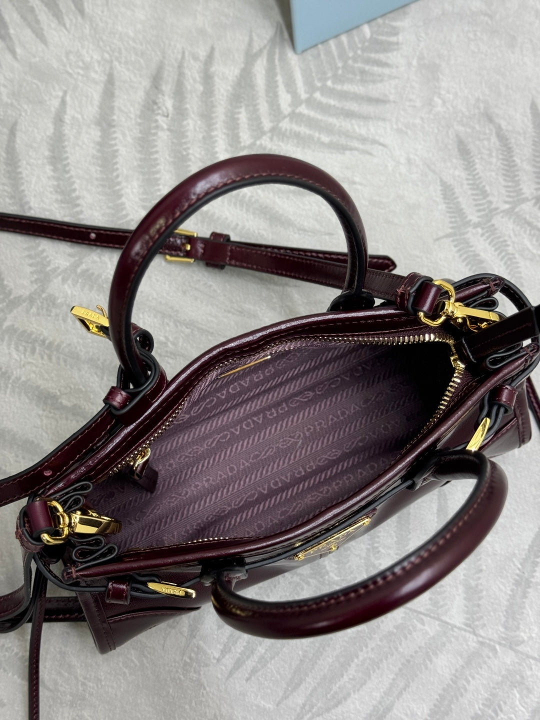 Pra Bonnie Bag 24cm Burgundy Leather 293967