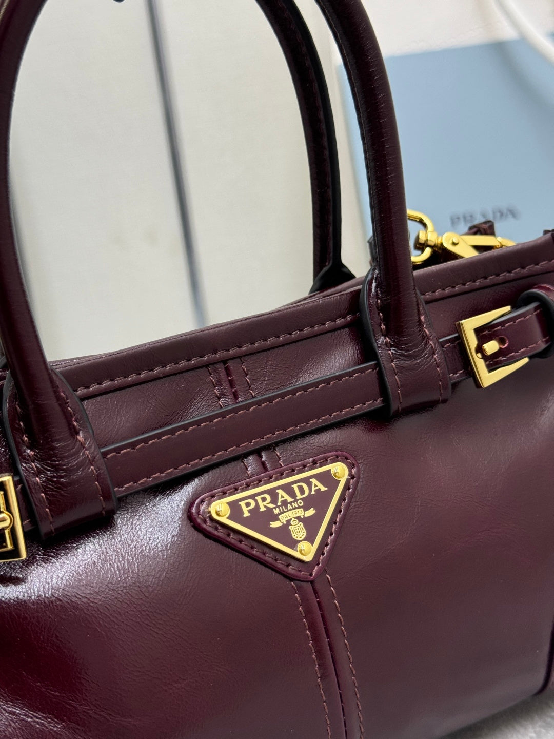 Pra Bonnie Bag 24cm Burgundy Leather 293967