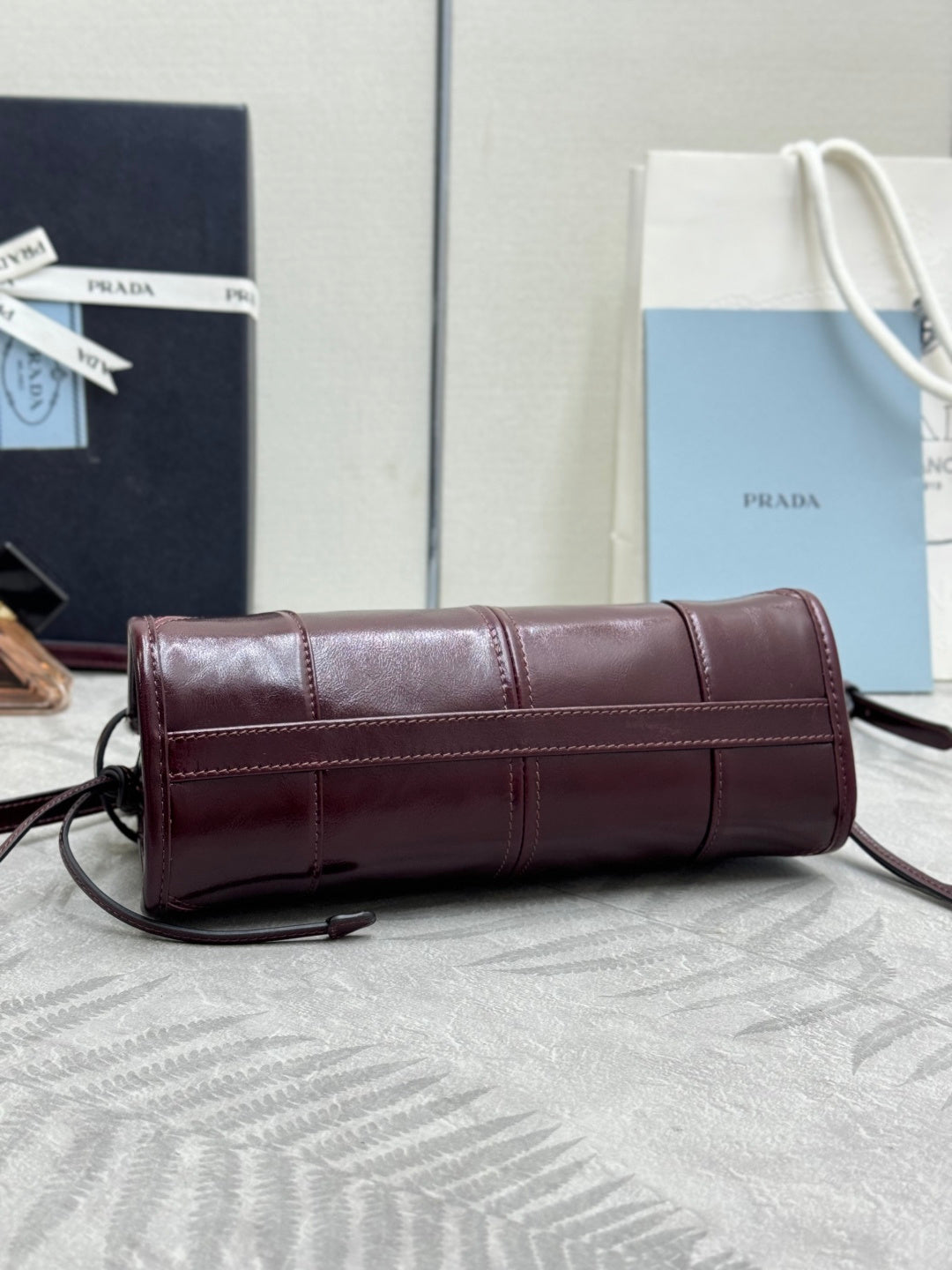 Pra Bonnie Bag 24cm Burgundy Leather 293967