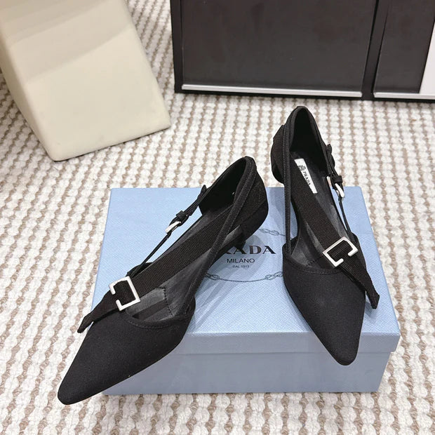 PRA 2026S High Heel Pump 45 Black Canvas 658334