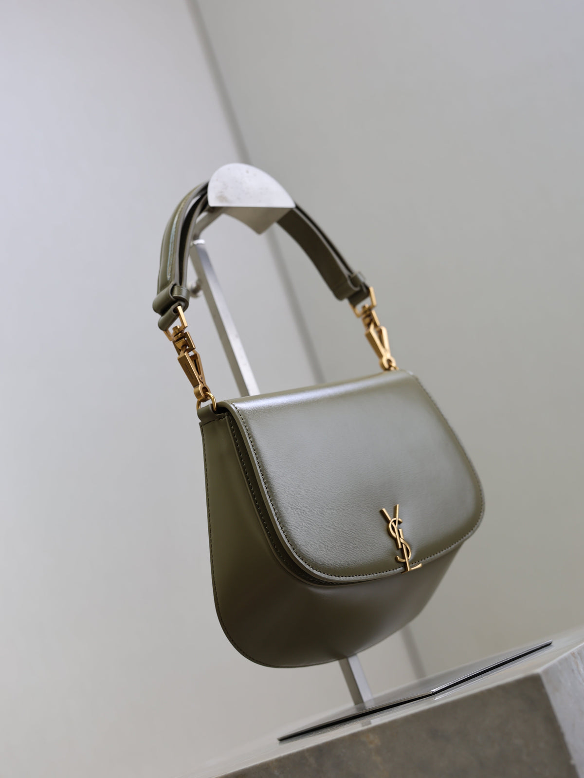 Prada Mini Voltaire 21cm Olive Green Calfskin GHW