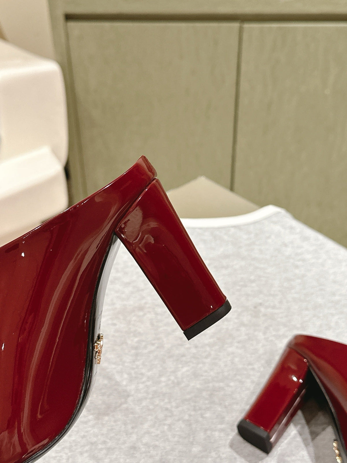 Prada Mules 85mm Burgundy Patent Leather 449618