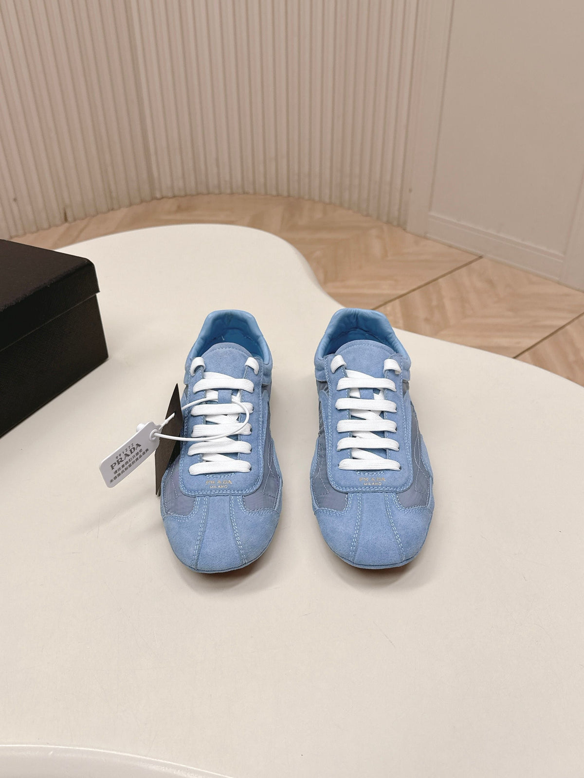 Prada 26ss German Training Light Blue Suede Re Nylon 644210
