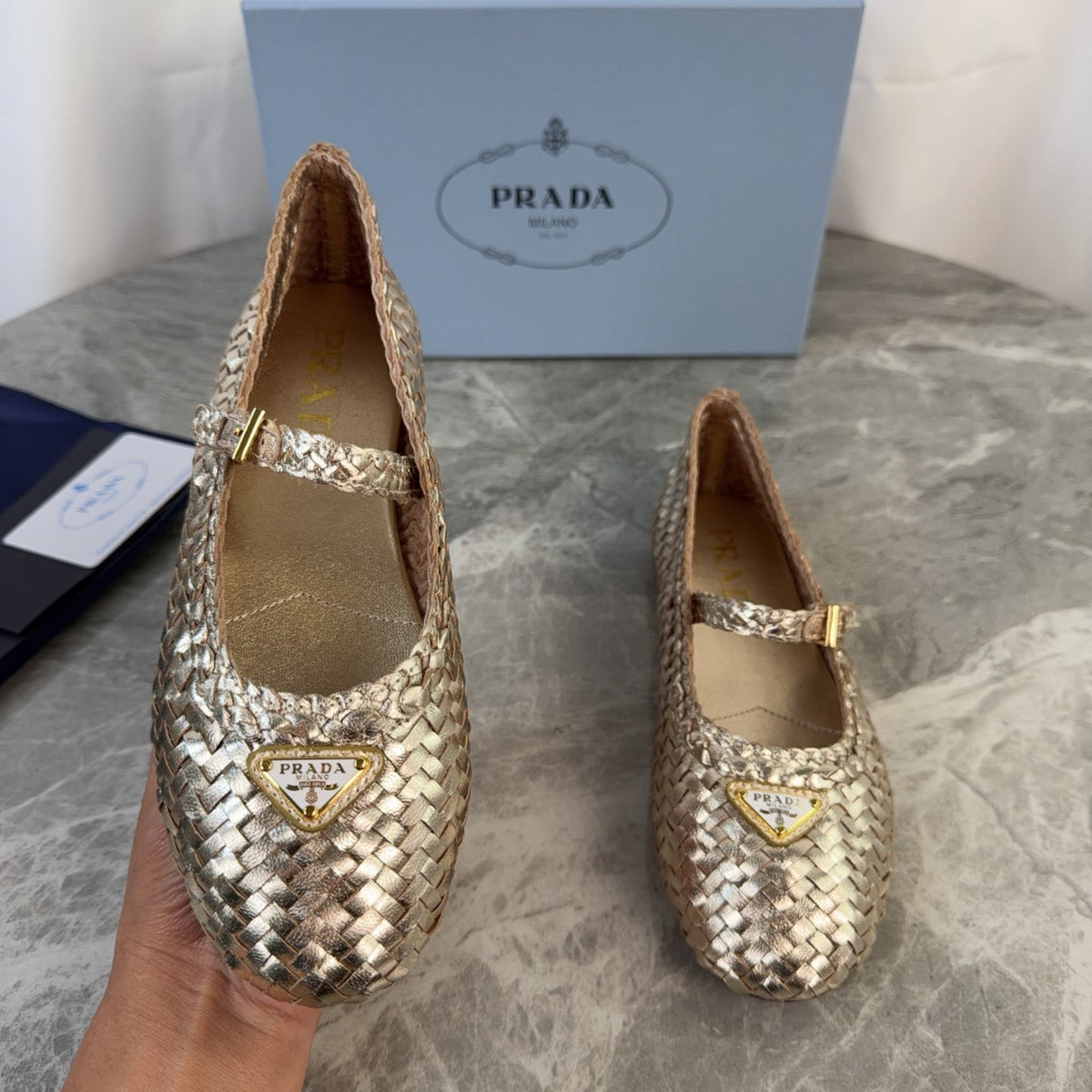 Pra 26s Ballerinas Gold Leather 635151