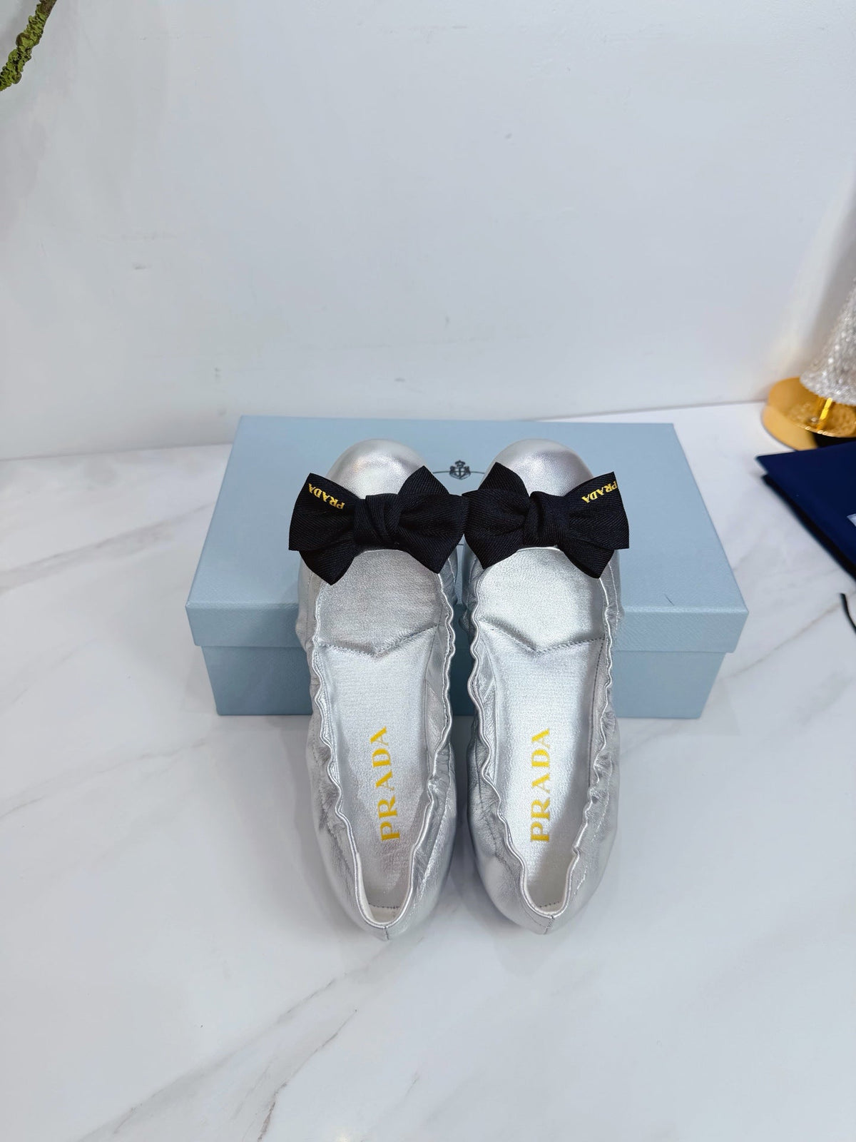 PRA 26SS Ballet Flat Sliver Metallic Sheepskin 592394