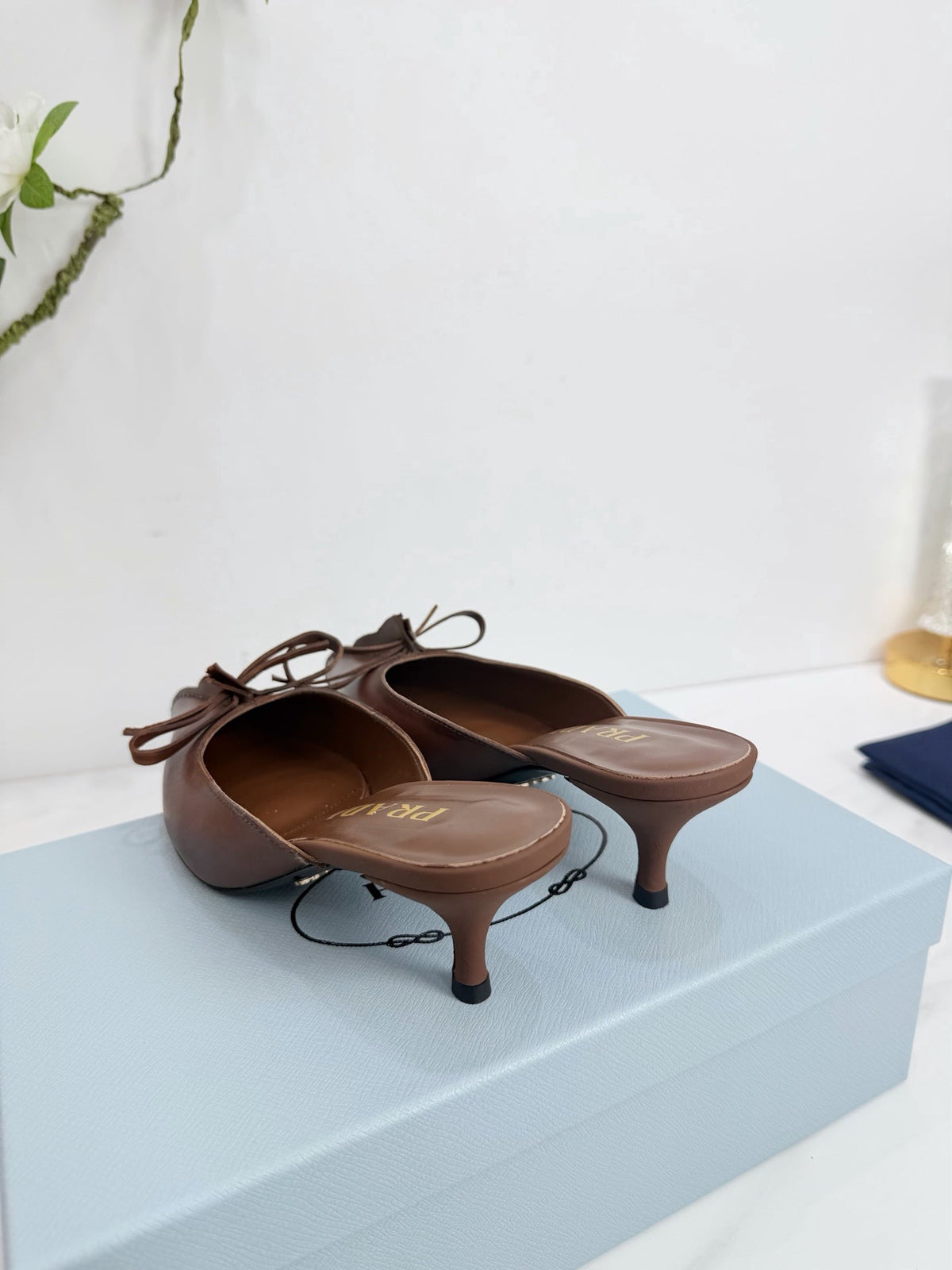 PRA 26SS Hight Heel Mule 55 Brown Cowhide 592400