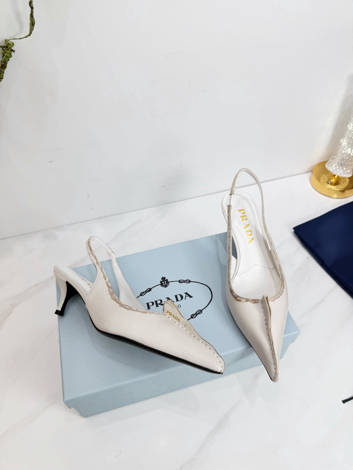 PRA 26SS Slingback 55 Ivory Beige Cowhide 592412