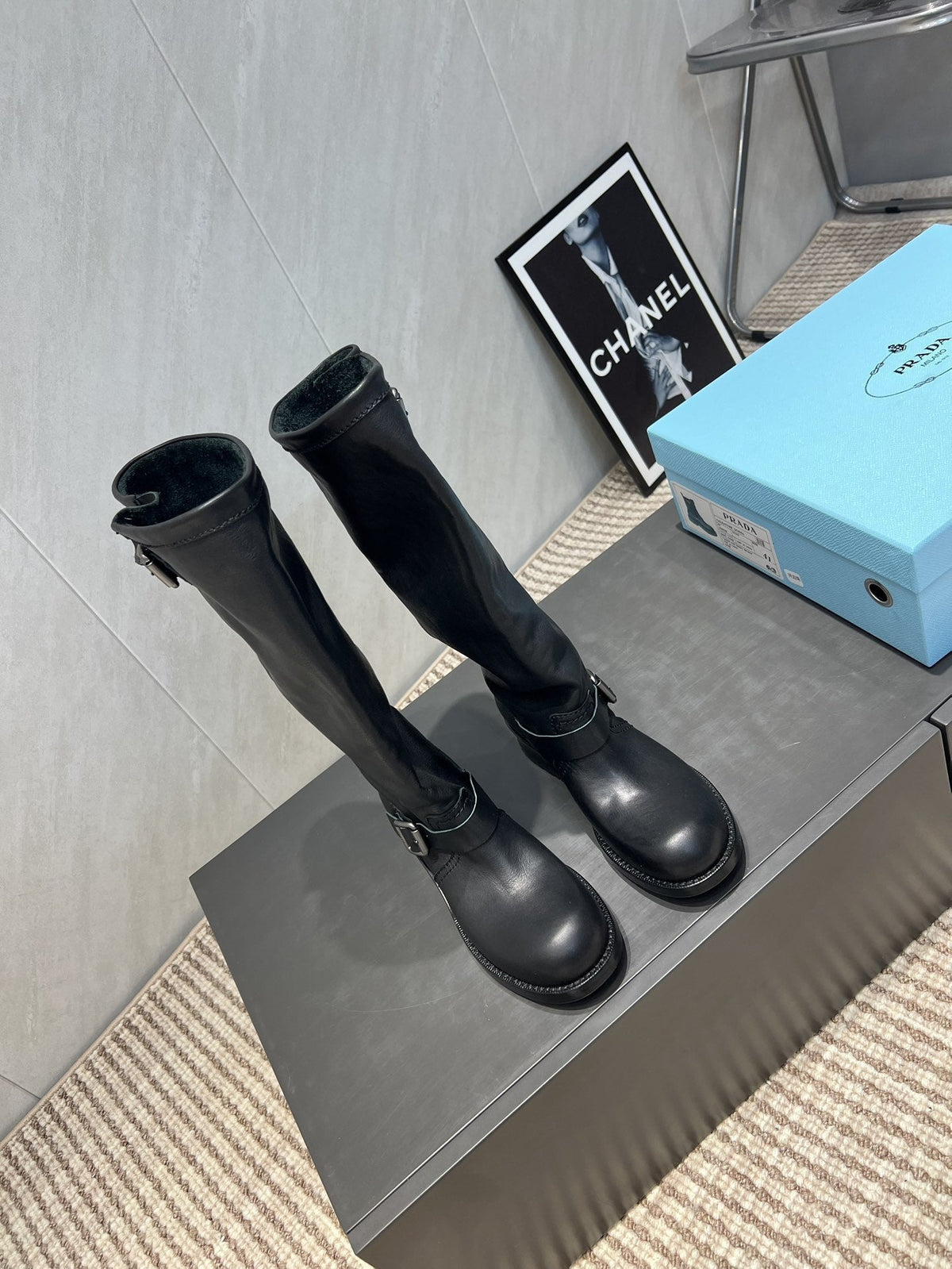 Prada 25 Boot 30mm Black Cowhide 501663