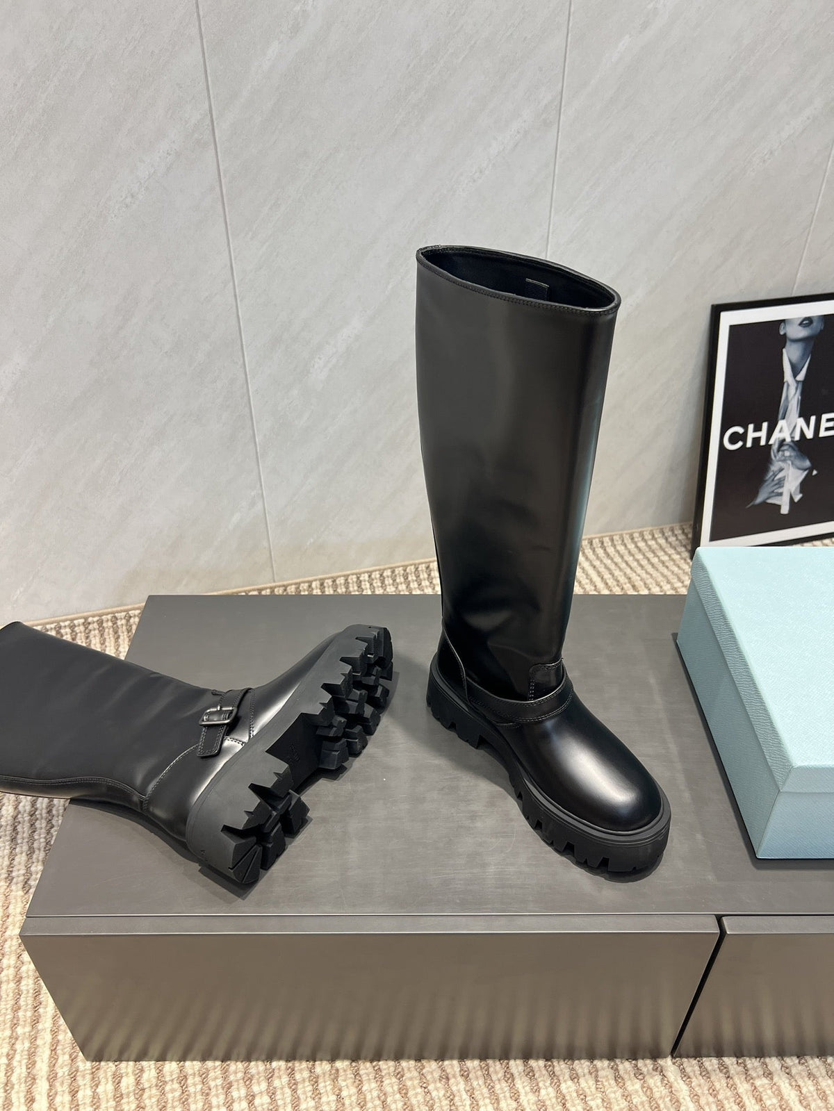 Prada 25 Boot Black Cowhide 501667