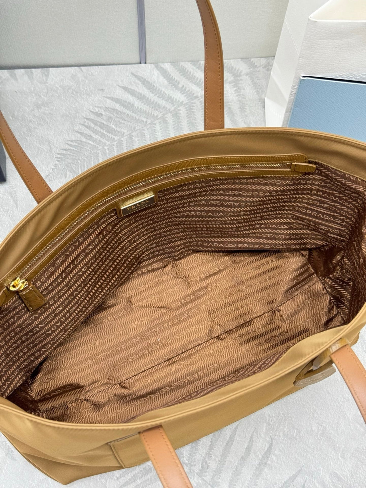 Prada Re-Edition 1978 Tote Bag 35cm Brown Re-Nylon& Saffiano Leather
