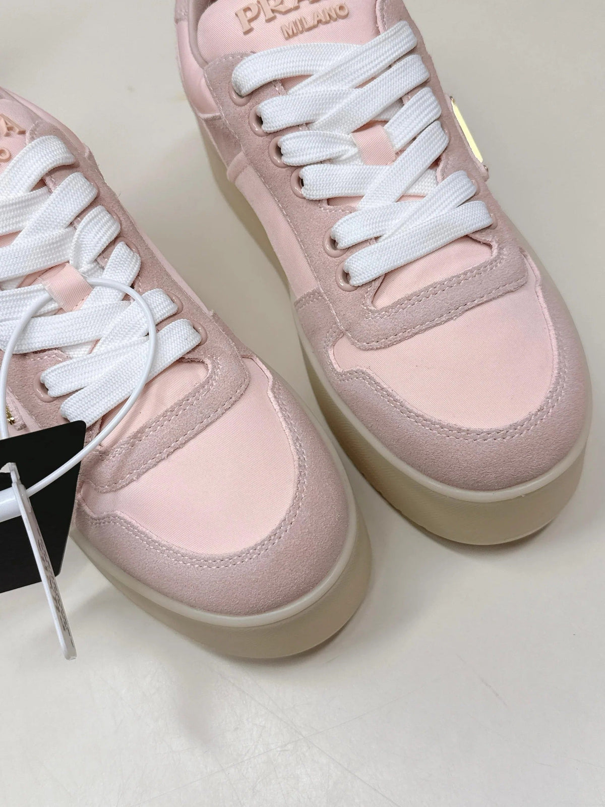 PRA 2026S Platform Sneakers 50 Pink Suede Cowhide 663494
