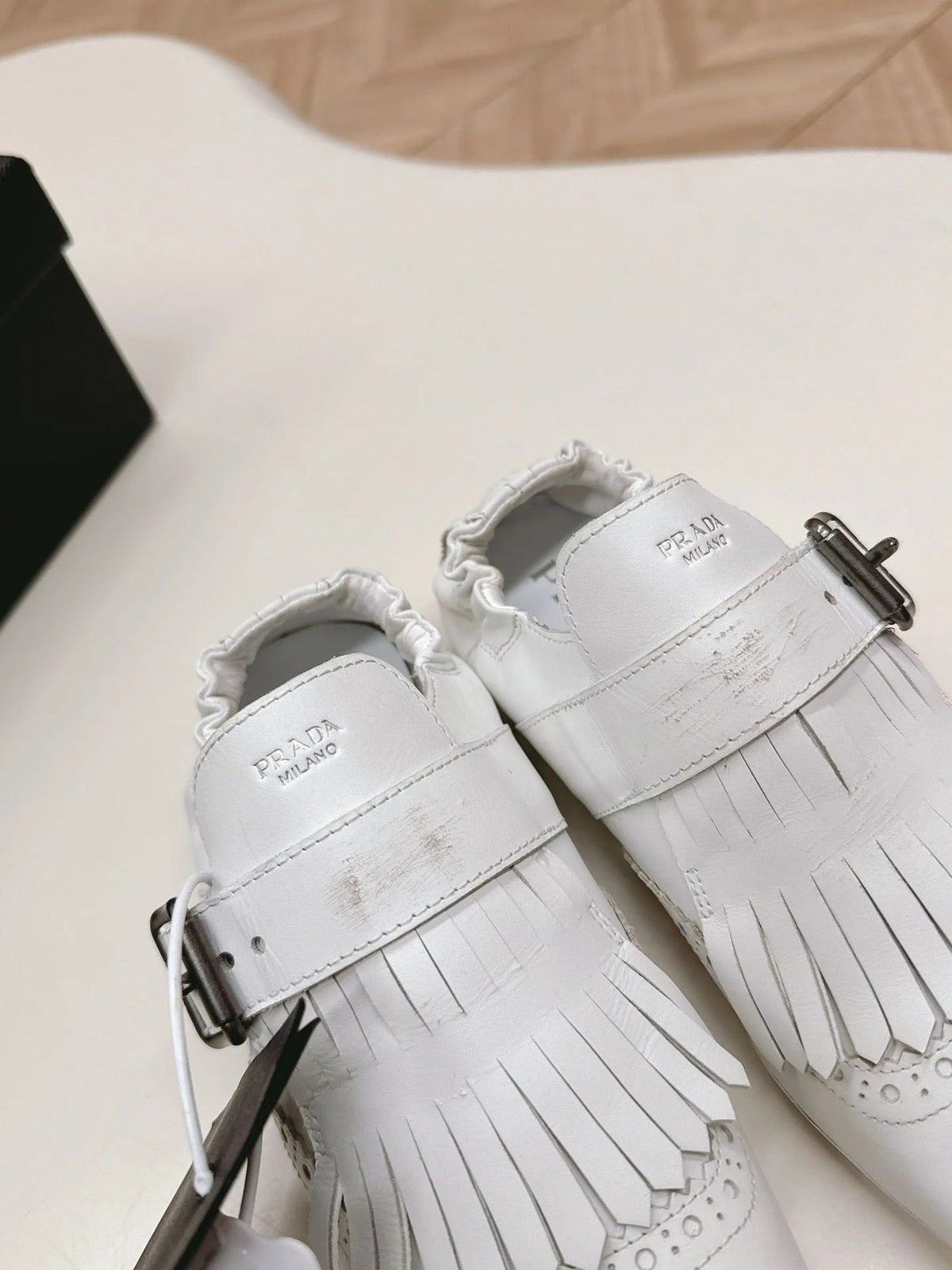 PRA 26S Ballet Flats White Calfskin 600586