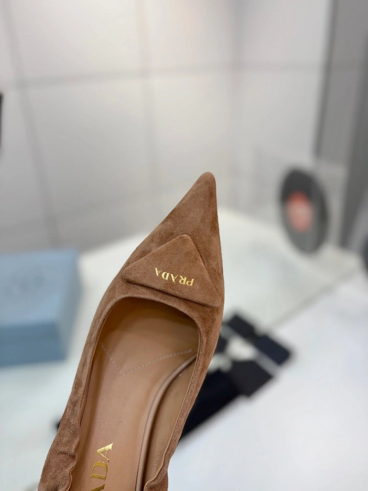 PRA 26S Pointed Toe High Heels 55 Brown Suede 627133