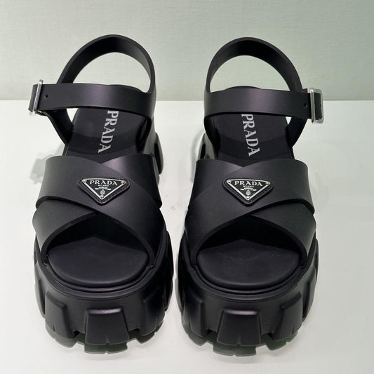Prada Monolith Sandals Black